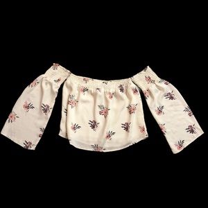 Honey Punch Off-Shoulder Semi-Crop Top